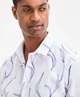 Alfani Men's Johnny Short Sleeve Botanical Print Button-Front Shirt, Exclusively at Macy's