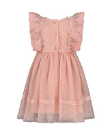 Blueberi Boulevard Baby Girls Ruffle-Trim Pin Dot Tulle Dress