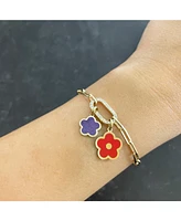 The Lovery Amethyst Flower Charm 14K Gold 11 millimeters