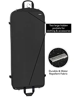 WallyBags 52" Premium Travel Garment Bag with Shoulder Strap and Two Large Pockets