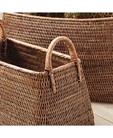 Burma Rattan Narrow Magazine Baskets
