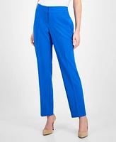 Le Suit Women's Crepe One-Button Straight-Leg Pantsuit