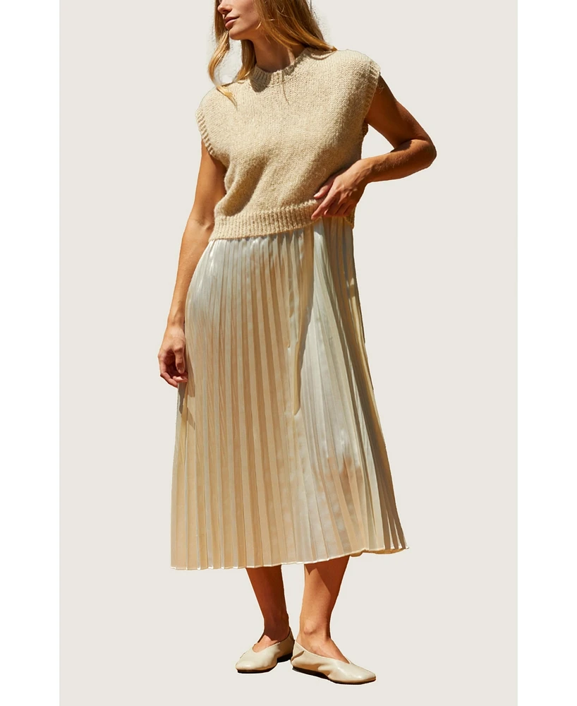 Crescent Women's Sharpe Twofer Sweater Top Dress