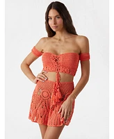 Guess Women's Crochet Crop Top