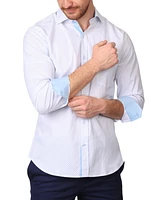 Tailorbyrd Men's Geo Floral Print Long Sleeve Shirt