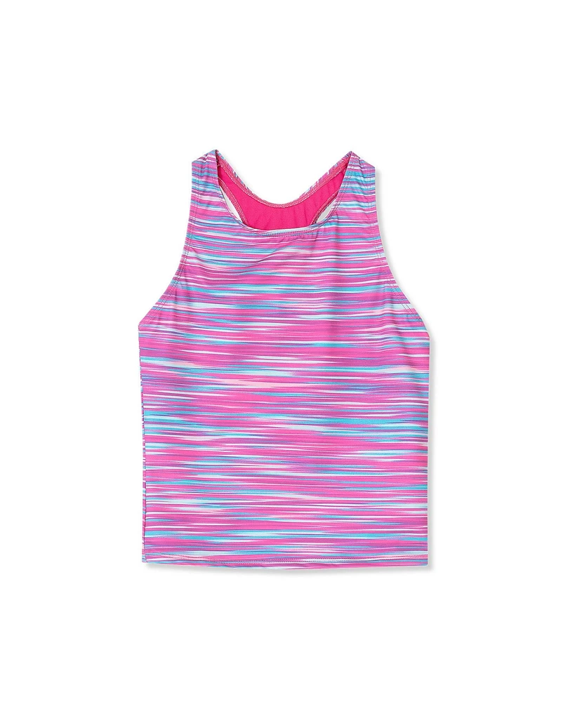 Lands' End Girls Slim Chlorine Resistant Racer Back Tankini Swim Top