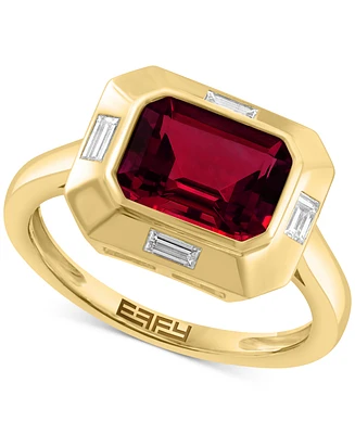 Effy Garnet (2-1/2 ct. t.w.) & White Topaz (1/2 ct. t.w.) Ring in 14k Gold