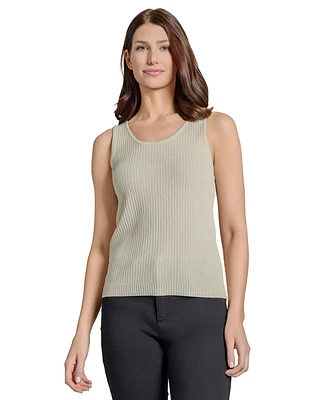 Jones New York Petite Ribbed Scoop-Neck Tank Top