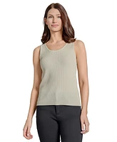 Jones New York Petite Ribbed Scoop-Neck Tank Top