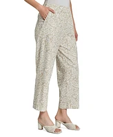 Jones New York Petite Printed Pull-On Cropped Pants