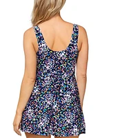 Island Escape Women's Magnolia Printed Underwire Swim Dress, Exclusively at Macy's