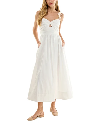 Juniors' Cut-Out Midi Dress