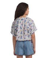 Levi's Big Girls Floral Twist Button Up Top