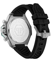 Philipp Plein Men's Chronograph Royal Black Silicone Strap Watch 46mm