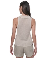Dkny Jeans Women's Polo Collar Sleeveless Sweater - D5k