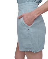 Dkny Jeans Women's Cotton Gauze Pull-On Shorts