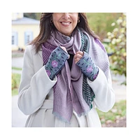 Feelgoodz Women s Artisan Crafted Fleece Lined Primrose Fingerless Jersey Gloves