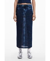 Desigual Women's Denim-effect skirt