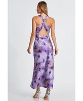 Quiz Women's Floral Cowl Maxi Dress