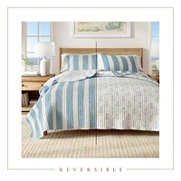 Linery & Co. Stripes & Anchors Microfiber Quilt Set With Shams
