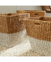 Seagrass Rectangular Storage Baskets, Set Of 3