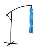 9.5-Foot Cantilever Umbrella with Air Vent, Cross Base, and Crank - and