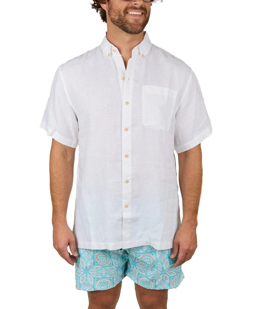 Kenny Flowers Men's Short Sleeve Linen Shirt