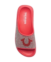 True Religion Ladies Stallion Rhinestone Logo Sandal