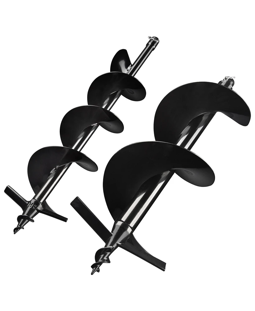 Yescom 6" 10" Earth Auger Bit Kit Bulb Planter Tool for Planting Flower Fence Post Spiral Hole Digger Gardening Project