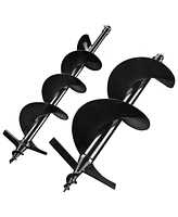 Yescom 6" 10" Earth Auger Bit Kit Bulb Planter Tool for Planting Flower Fence Post Spiral Hole Digger Gardening Project