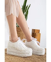 Florette Lace Bridal Platform Sneakers