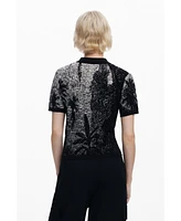 Desigual Women's T-shirt designed by Mr. Christian Lacroix