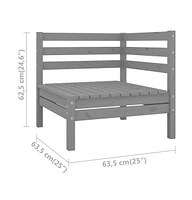Patio Corner Sofas 2 pcs Solid Wood Pine