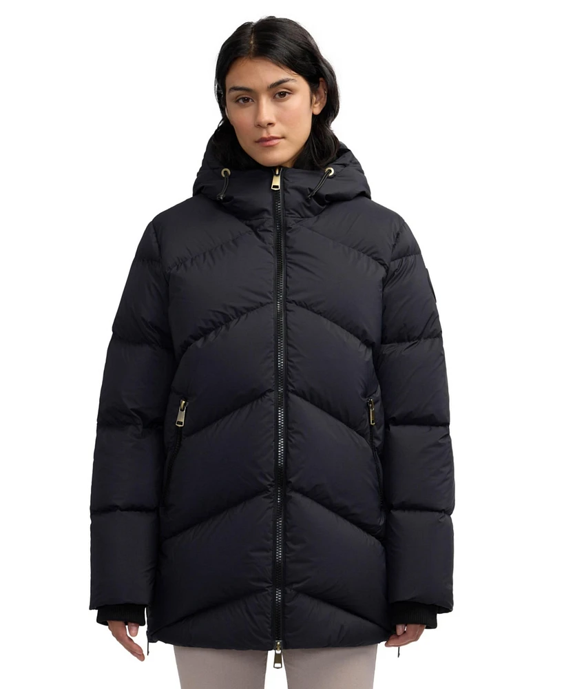 Pajar Women's Fallon Boxy Inverted Chevron Quilted Puffer