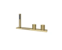 Casainc 2 Handles Deck Mounted Bathroom Tub Faucet Trim with Handshower