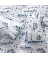 Linery & Co. Coastal Toile Microfiber Quilt Set With Shams