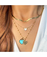 The Lovery Turquoise Heart Padlock Charm 15 millimeters
