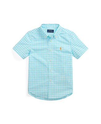 Polo Ralph Lauren Toddler and Little Boys Plaid Poplin Short Sleeve Shirt