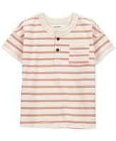 Carter's Toddler Boys Striped Slub Jersey Henley T-Shirt