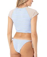 Roxy Juniors' Pacific Coast Highway Cropped Rash Guard