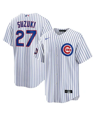 Nike Men's Seiya Suzuki White Chicago Cubs 2025 Mlb World Tour: Tokyo Series Home Replica Player Jersey