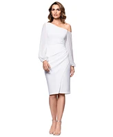 Betsy & Adam Petite Off-The-Shoulder Sheath Dress