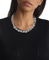 Calvin Klein Stainless Steel Statement Link Collar Necklace, 14" + 2" extender