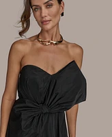 Donna Karan New York Women's Strapless Bow-Trim Gown