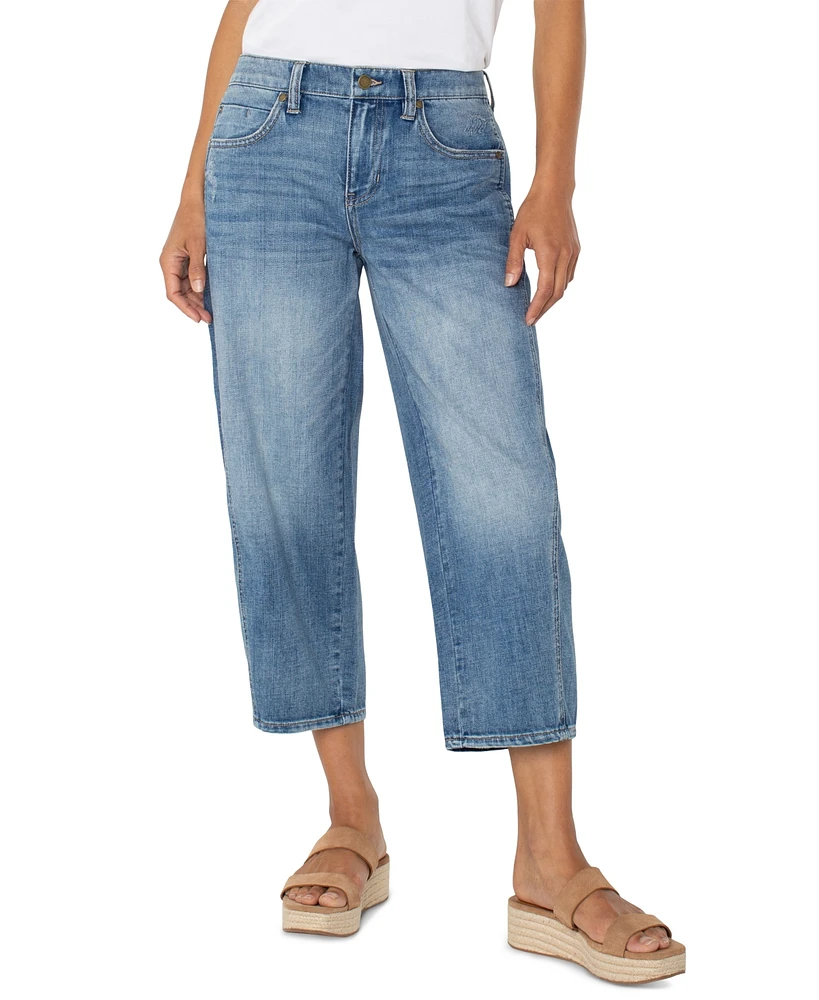 Liverpool Los Angeles Women's Mid rise Barrel Jeans