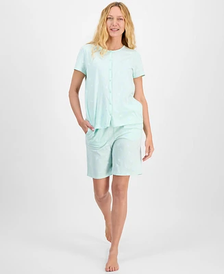 Charter Club Women's 2-Pc. Cotton Bermuda Short Pajamas Set, Created for Macy's