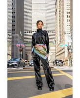 Jessie Zhao New York Double Sided Wool Silk Scarf Of Ocean Breeze