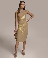 Donna Karan New York Women's Brushstroke-Print Pencil Skirt