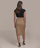 Donna Karan New York Women's Crinkled Pencil Skirt