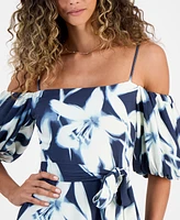 Rachel Roy Women's Sable Off-The-Shoulder Midi Dress
